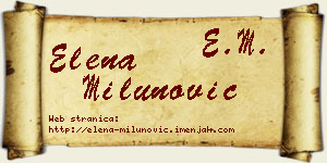 Elena Milunović vizit kartica